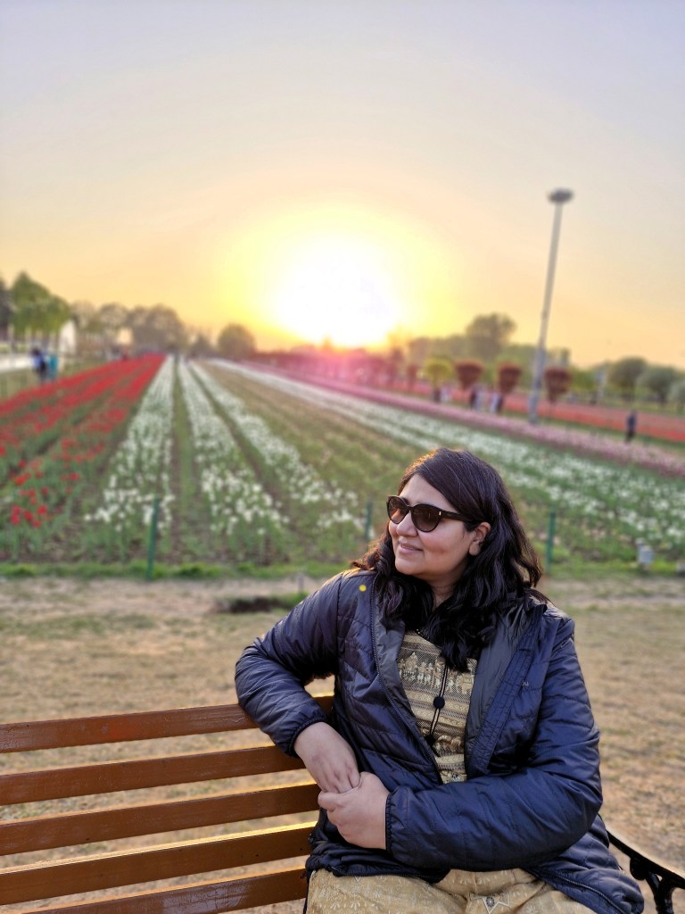 Me at the Indira Gandhi Memorial Tulip Garden, Srinagar, 12 April 2025